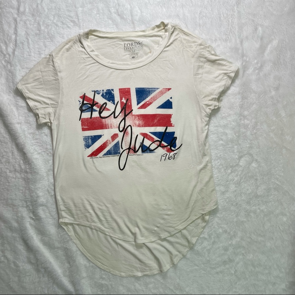 Graphic Beetles Band T-Shirt..Hey Jude Size M